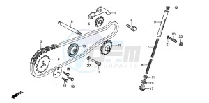 C70Z 50 drawing CAM CHAIN/TENSIONER