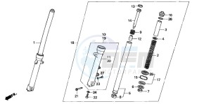 VF750CD drawing FRONT FORK