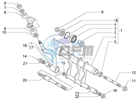 Swinging arm