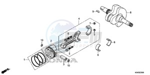 NSS300AD Forza E drawing CRANKSHAFT/ PI STON