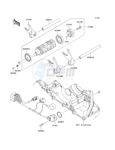 ZX 1000 D [NINJA ZX-10R] (D6F-D7FA) D7F drawing GEAR CHANGE DRUM_SHIFT FORK-- S- -