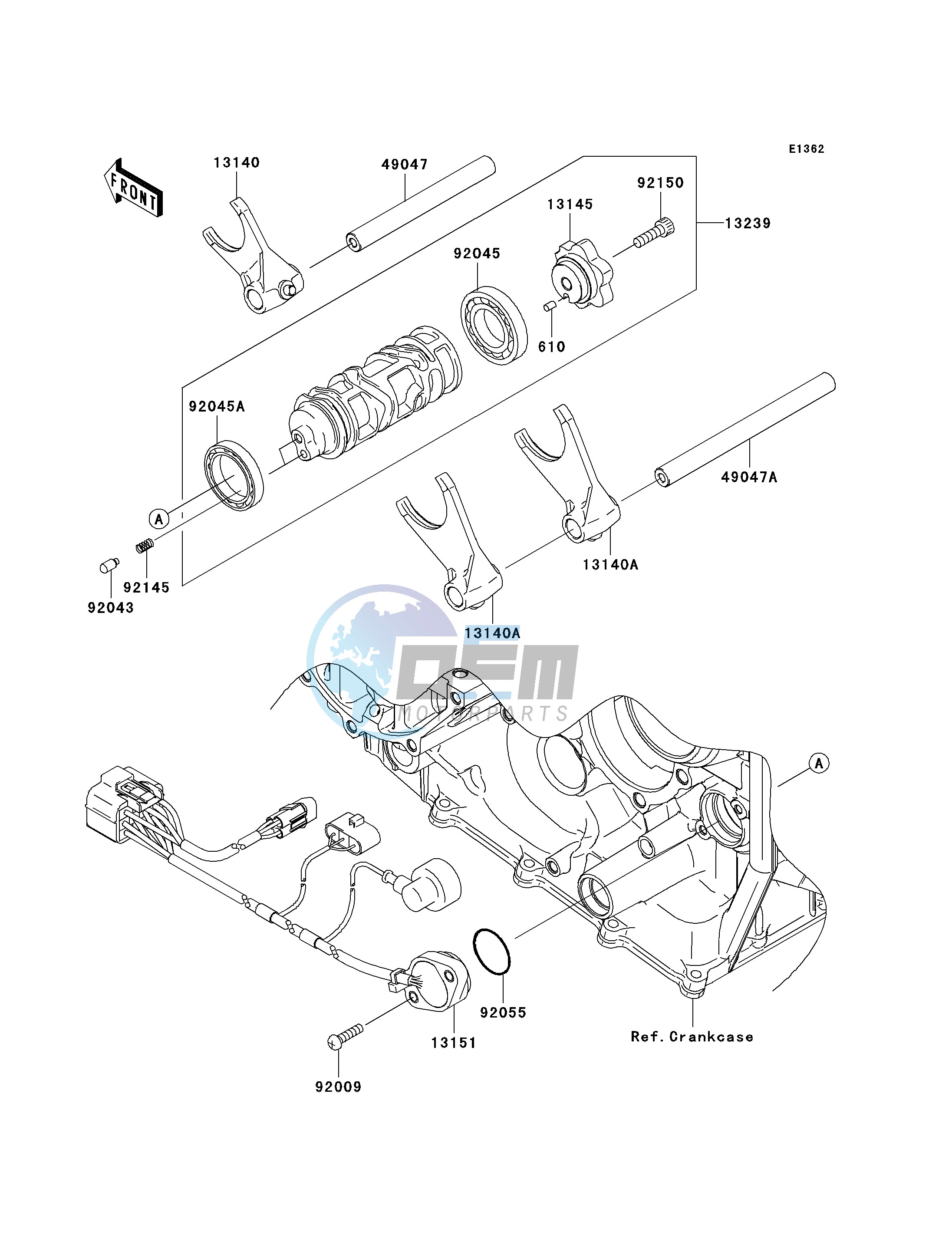 GEAR CHANGE DRUM_SHIFT FORK-- S- -