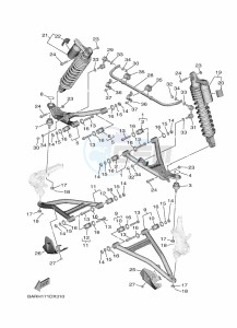 YXF850E YX85FPAP (BARP) drawing FRONT SUSPENSION & WHEEL