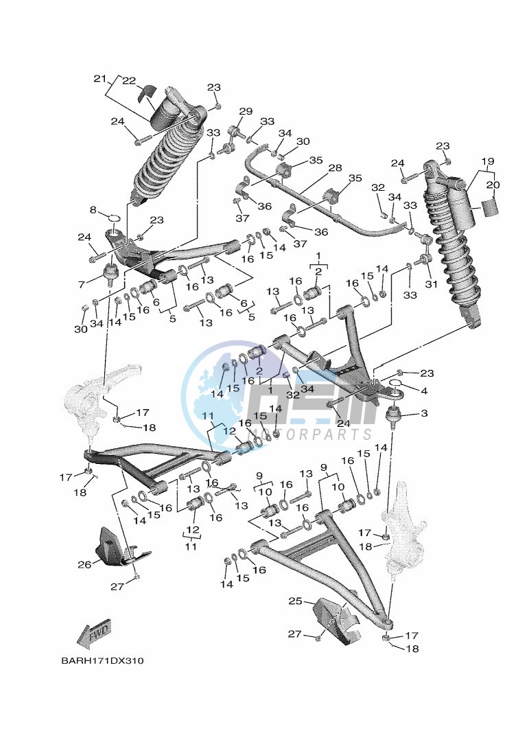 FRONT SUSPENSION & WHEEL