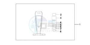 VT750CA9 Korea - (KO / ST) drawing LEATHER TANK BELT