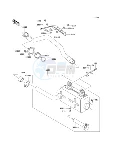 KLF 250 A [BAYOU 250] (A6F-A9F) A7F drawing MUFFLER-- S- -