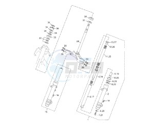 YP R X-MAX ABS 125 drawing FRONT FORK