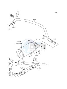 MULE 600 KAF400BGF EU drawing Muffler(s)