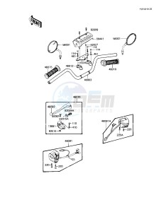 KZ 1100 D [SPECTRE] (D1-D2) [SPECTRE] drawing HANDLEBAR -- KZ1100-D1- -