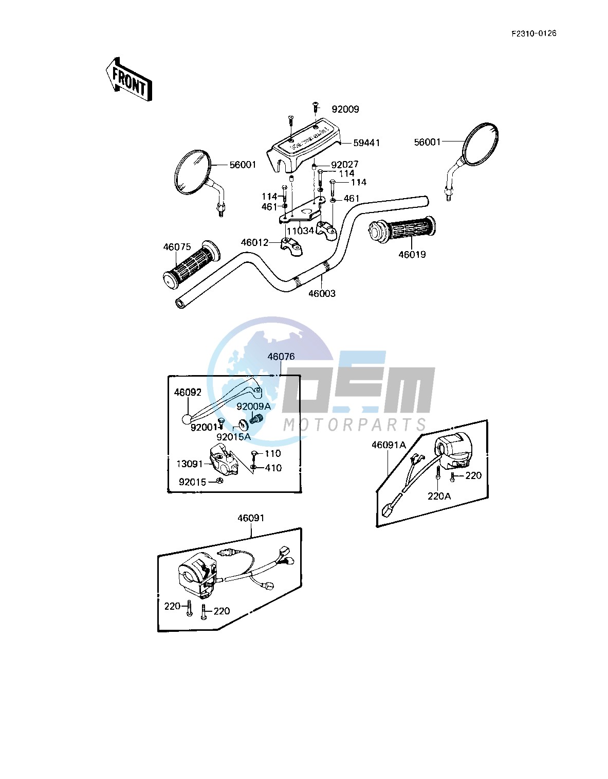 HANDLEBAR -- KZ1100-D1- -