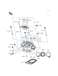 KX250F KX250ZFF EU drawing Cylinder Head