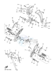 YBR125E (42PK) drawing STAND & FOOTREST