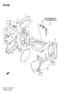 VL800 (E2) VOLUSIA drawing FRAME COVER (VL800CL1 E24)