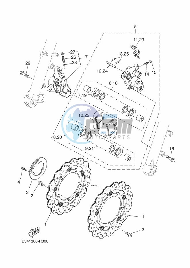 FRONT BRAKE CALIPER