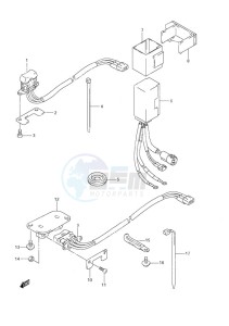 DF 9.9 drawing PTT Switch Power Tilt/Tiller Handle