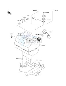 KAF 400 A [MULE 610 4X4] (A6F-AF) A8F drawing FUEL TANK-- A8F - AAF- --- CA- -