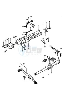 A100 (K-L-M-N-4) drawing GEAR SHIFTING (A100N)