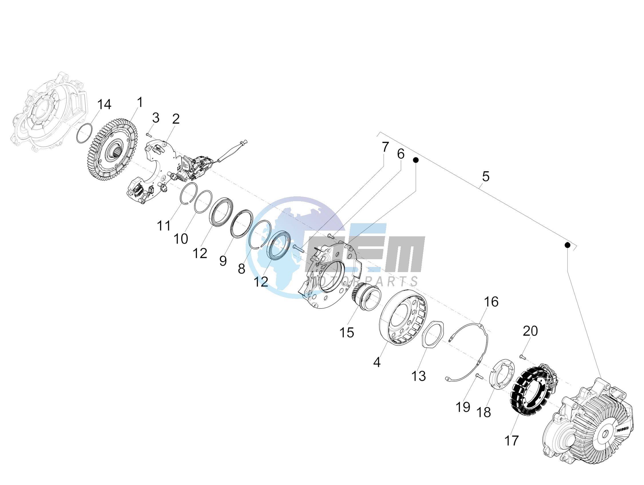 Flywheel magneto