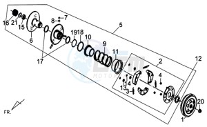 X'PRO 50 (45 KMH) (AE05W4-FR) (L4-M1) (M1 - 2021) drawing CLUTCH