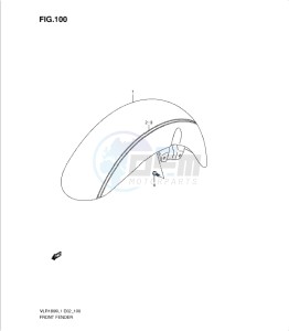 VLR1800 drawing FRONT FENDER (VLR1800TL1 E19)