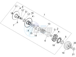 Beverly 250 (USA) USA drawing Driven pulley