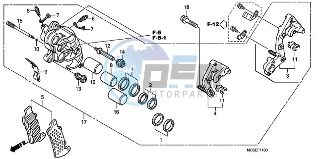 R. FRONT BRAKE CALIPER