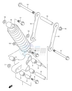 VL1500 (E2) drawing REAR CUSHION LEVER