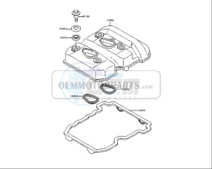 ZZR 250 (EU) drawing CYLINDER HEAD COVER