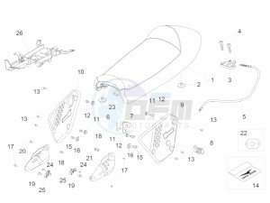 V7 II Racer ABS 750 drawing Saddle-Central body