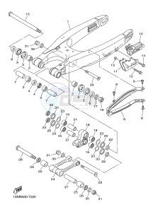 WR450F (2GCC) drawing REAR ARM