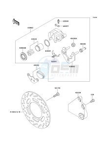 EX 500 D [NINJA 500R] (D6F-D9F) D8F drawing REAR BRAKE