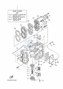 40XMH drawing CYLINDER--CRANKCASE