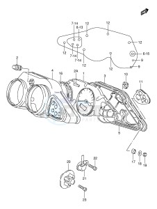 TL1000S (E2) drawing SPEEDOMETER (MODEL W X Y K1)