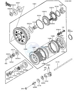 ZX 1100 A [GPZ] (A1-A2) [GPZ] drawing CLUTCH