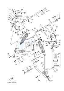 YFM700R YFM70RSSH RAPTOR 700R SE2 (B469) drawing FRONT SUSPENSION & WHEEL