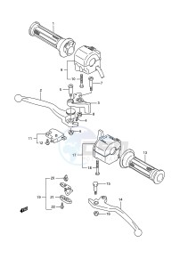 GSX-R1100 (E28) drawing HANDLE SWITCH