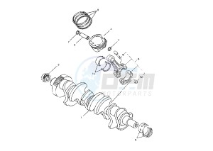 YZF R1 1000 drawing CRANKSHAFT PISTON