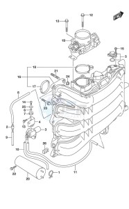 DF 200AP drawing Intake Manifold/Throttle Body