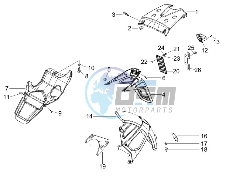 Rear cover - Splash guard