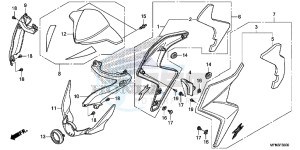 CB1000RE CB1000R E drawing COWL