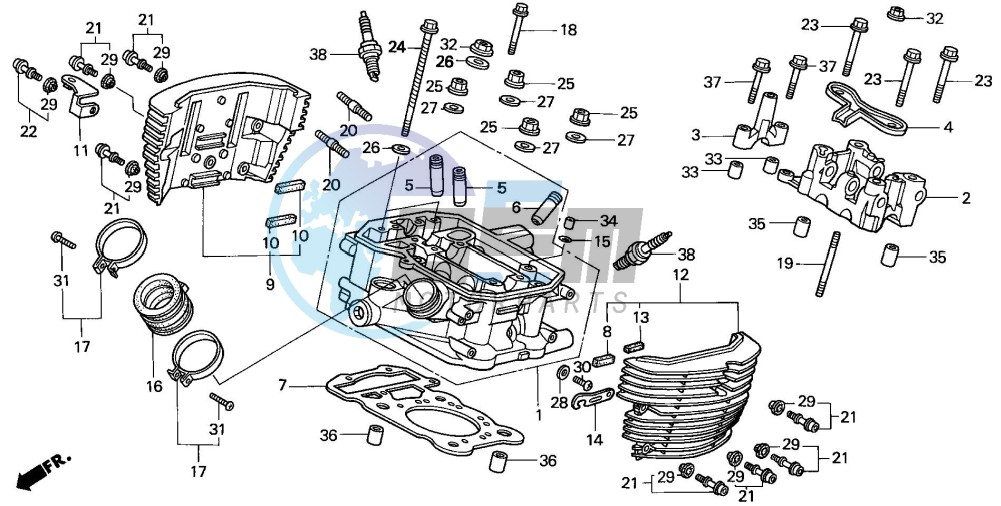 CYLINDER HEAD (REAR)