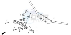 XR600R drawing HANDLE PIPE/TOP BRIDGE