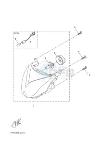 NS50N AEROX NAKED (1PL3 1PL3 1PL3) drawing HEADLIGHT