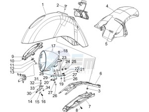 GTV 125 4T (Euro 3) UK drawing Wheel housing - Mudguard