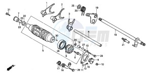 TRX300FW FOURTRAX drawing SHIFT DRUM