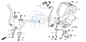 TRX420TM FOURTRAX drawing HANDLE PIPE