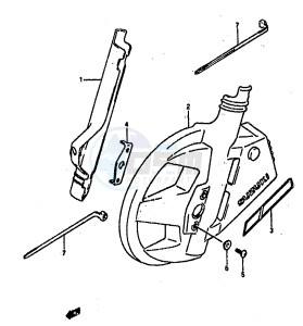 DR800S (E4) drawing FRONT FORK COVER