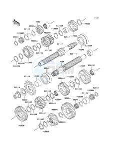 ZX 900 F [NINJA ZX-9R] (F1-F2) [NINJA ZX-9R] drawing TRANSMISSION