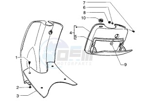 Zip 50 SP drawing Front glove compartment - Marsupium