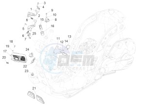 SUPER GTS 125 4T 3V IGET ABS E3 (APAC) drawing Voltage Regulators - Electronic Control Units (ecu) - H.T. Coil